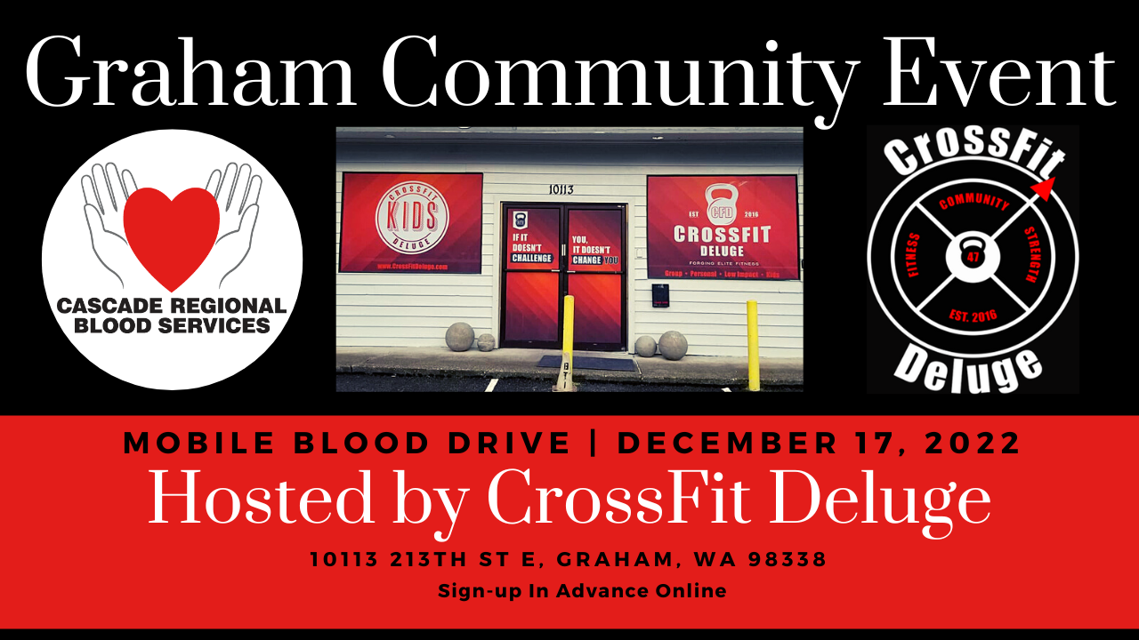 Blood Drive at CrossFit Deluge in December 2022